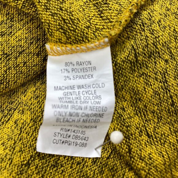 Purple Generation Womans Yellow Speckled Knit Dress Large Princess Boho Fairy - Picture 10 of 10